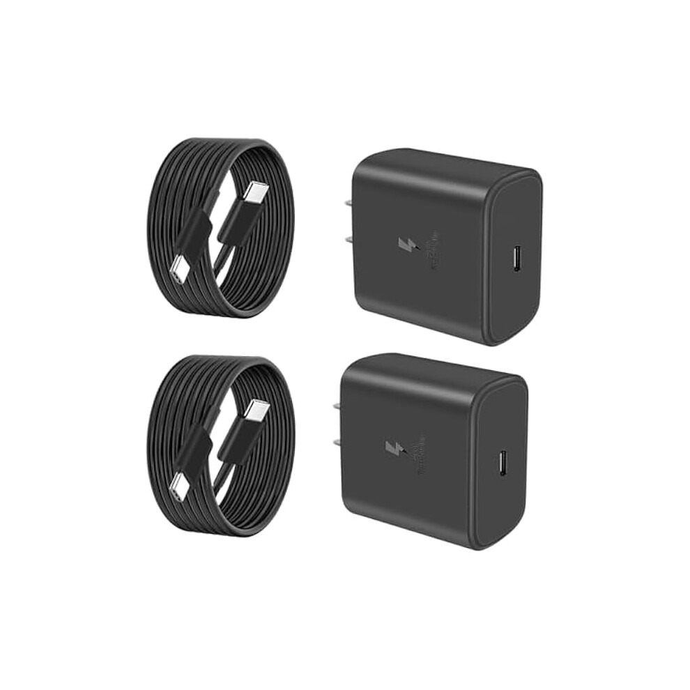 45W Usb-C Pd Wall Charger 2-Pack + 4Ft Cable Â Compatible With Iphone 15, Samsung S23/S22/S21/S20, Note, Pixel 9418476683336