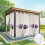 Cortinas com ilhós em formato de tulipa roxa, impermeáveis, para uso externo, 54x95 polegadas (137x241 cm). 7