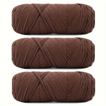 3 Pack 100g Knitting Wool Ball With Soft 8-strand Milk Cotton Crocheted Ball of Yarn Used For DIY Hat Scarves Hand Weaving