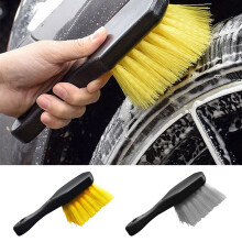 Car Wheel Brush for Tire Cleaning, Hard/Soft Bristles, Steel Rim & Crevice Degreasing – Compatible with Topliu
