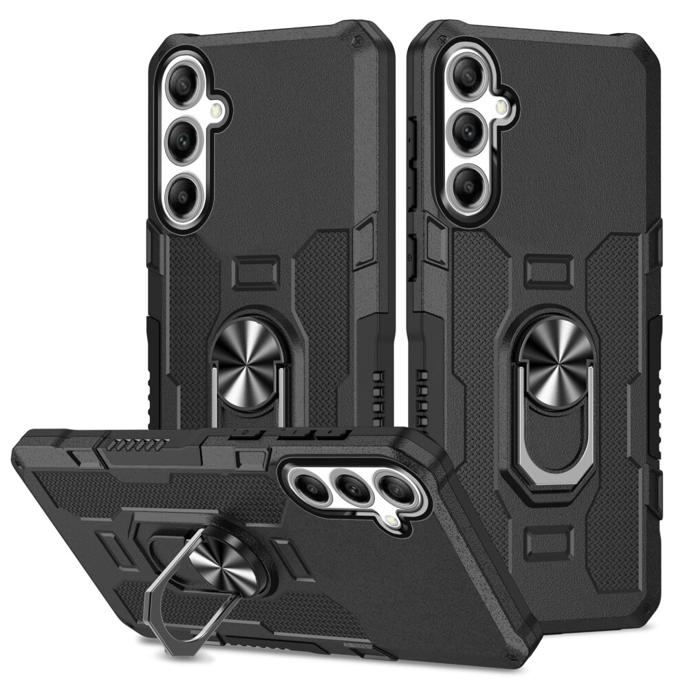 Rugged Defender Case For Samsung Galaxy A35 5G (6.6") Â Anti-Drop, Non-Slip, Ring Holder & Kickstand, ; Compatible With Samsung A35 5G Black 9485826621416