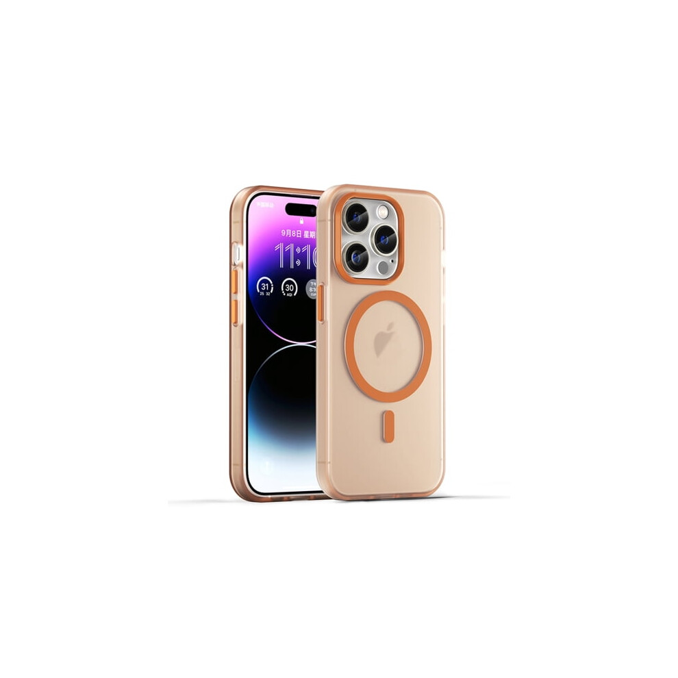 Iphone 16 Pro Magsafe Frosted Translucent Tpu+Pc Case Orange 941196997128