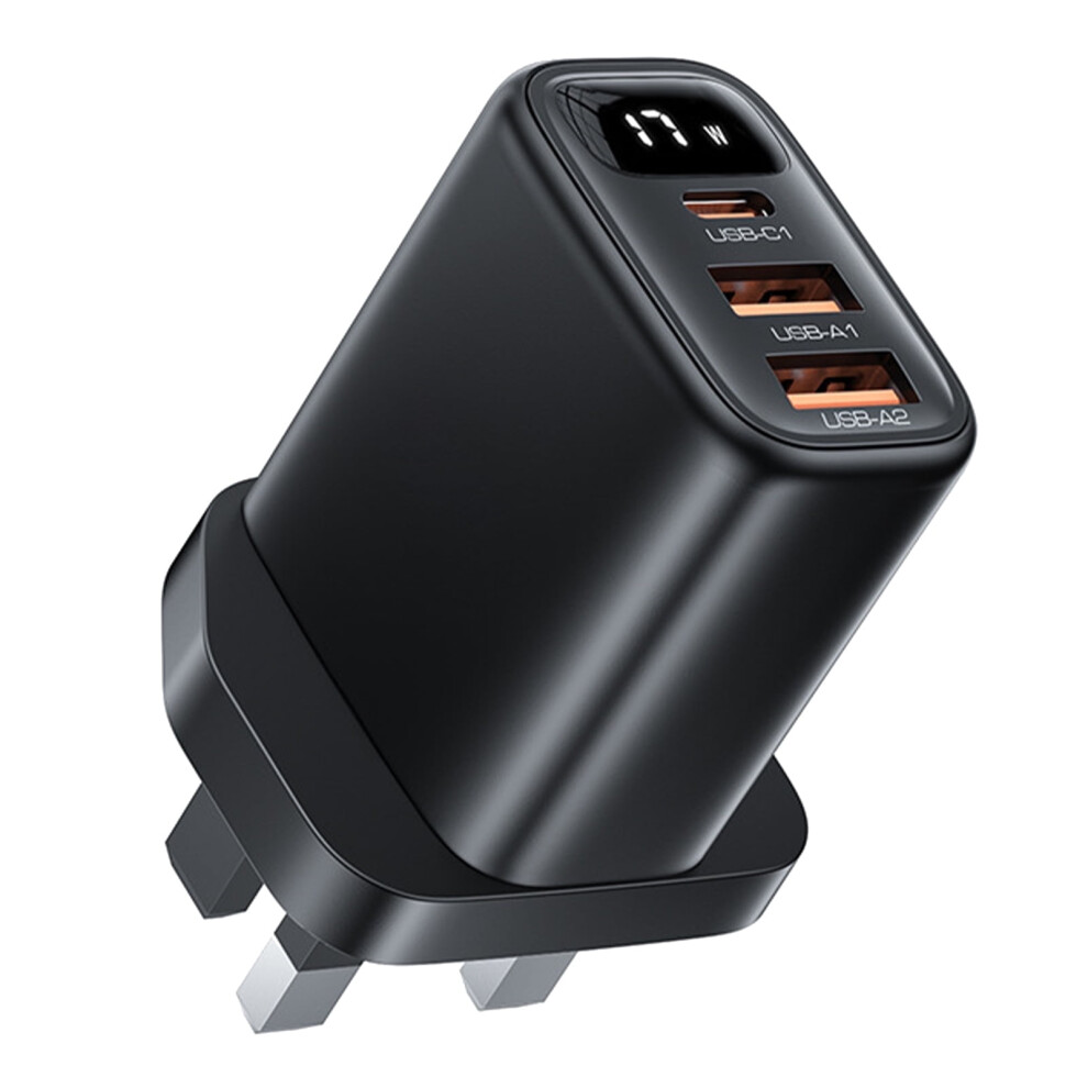 17W Usb Wall Charger With Digital Display, Fast Charging Adapter For Smartphones & Tablets 9418476684388