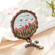 Stationery set DIY Full Range of Embroidery Cross Stitch Stamped Make Up Lens Floral Kit