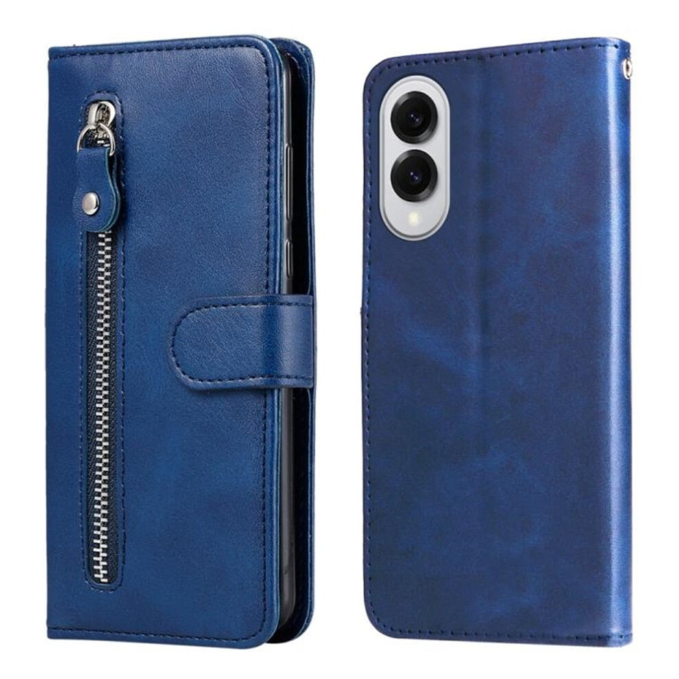 Wallet Case For Samsung Galaxy S25 Edge 5G Leather Blue 9130661400596