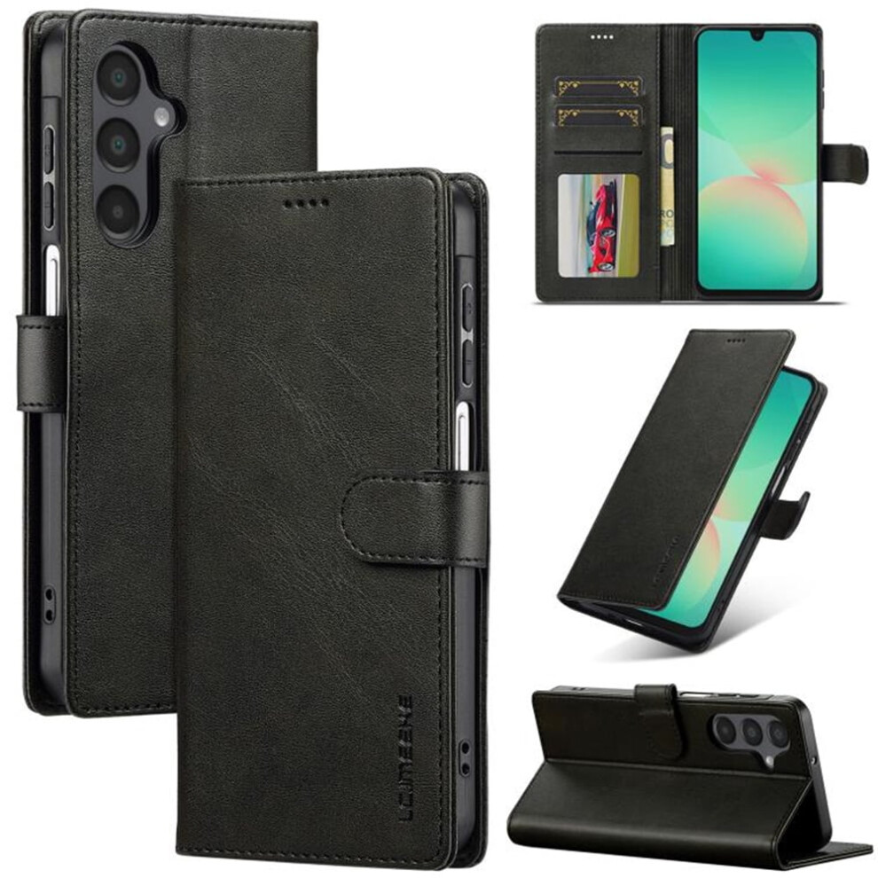 Pu Leather Flip Case For Samsung Galaxy S25 Fe 5G 6.7" Black 9130661400817