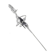 Drömkärnor i legering med piercingörhängen, unisex, 6,5 cm