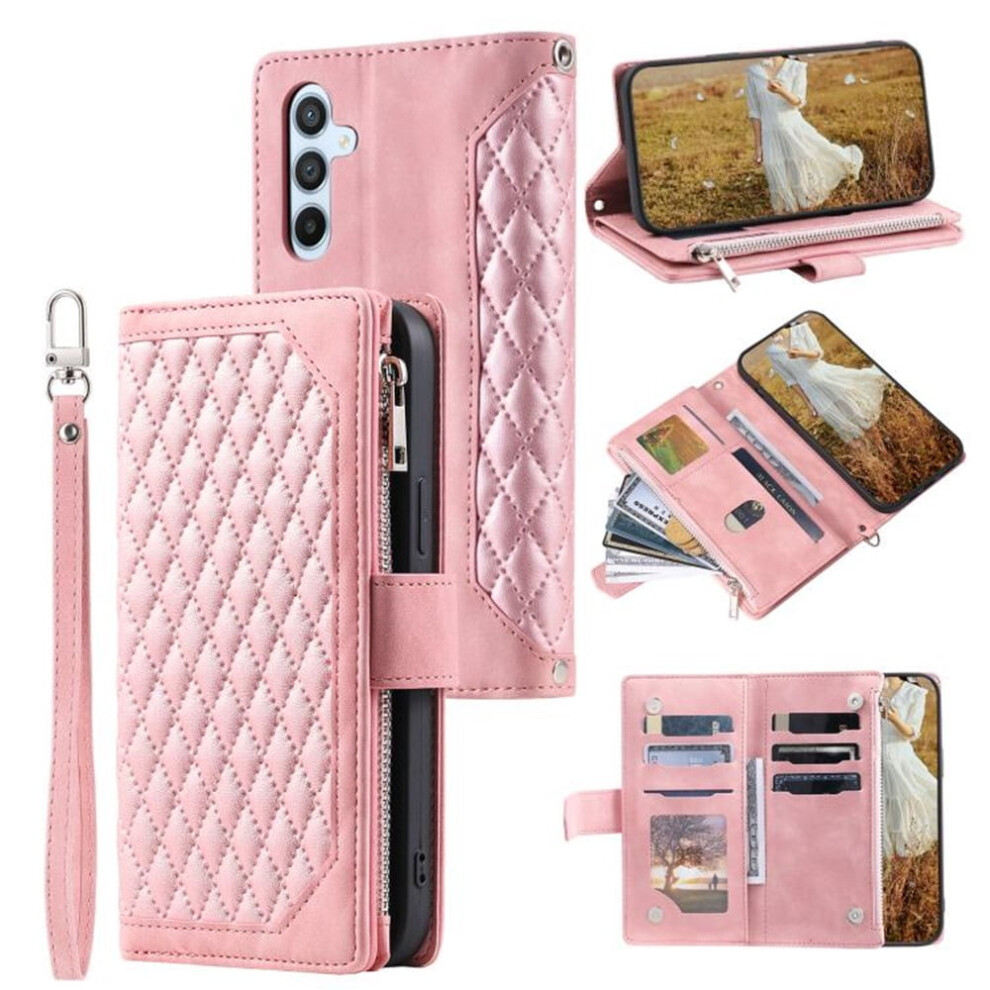 Samsung Galaxy S25 Fe 5G Case Pu Leather Flip Wallet Pink 9130661397766