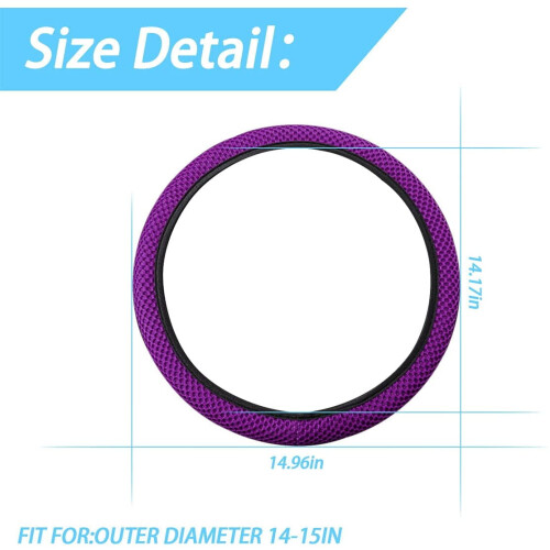 Elastischer Autositzbezug aus Mikrofaser-Eisseide, 38 cm (15 Zoll), Lila 1