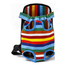 Haustier-Rucksacktragetasche für Hunde und Katzen, leichtes Netzgewebe, Regenbogenfarben, Größe S