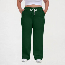 Női Plus Size Lezser Nadrág Húzózsinóros Derékkal, Egyszínű