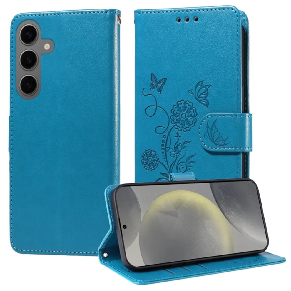 Butterfly Flower Leather Flip Case For Samsung Galaxy S24 9418476982408