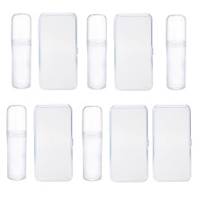 Portable Transparent Toothbrush Storage Case, 10pcs Travel Toothbrush Holder Box for Home and Outdoor Use, PP Material