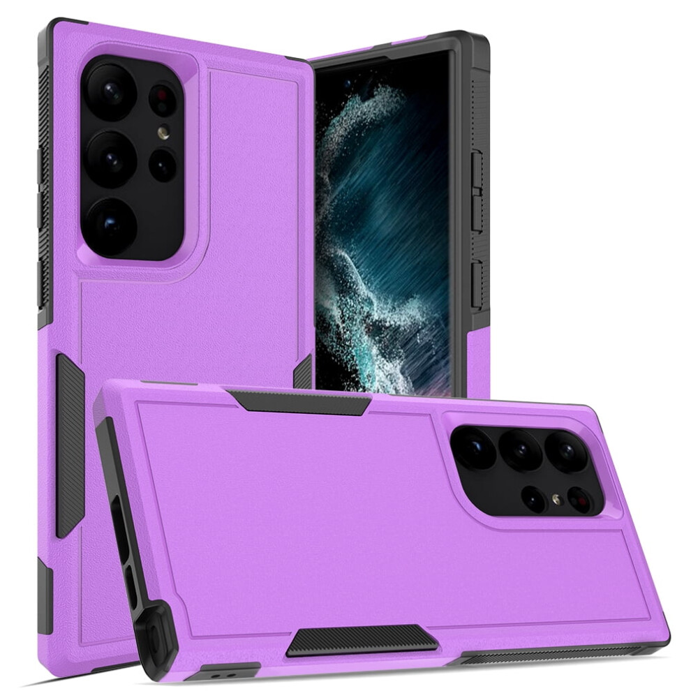 Defender Case For Compatible With Samsung Galaxy S23 Ultra 5G – Heavy Duty, Dustproof, Shockproof, Non-Slip, Purple 9418476684395