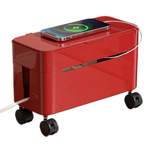 Kabelmanagementbox mit Rollen für Kabel und Ladegeräte