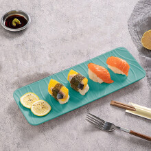 Sushi Platters and Cake Trays Long Rectangle Plastic Serving Dishes for Party Food Presentation and Entertaining Guests At Home Gatherings Topliu