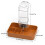 Hanging Bird Feeder Transparent Square Reservoir with 2