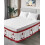 Saia de cama natalina tamanho King Size com estampa de floco de neve e queda de 40 cm (16 polegadas). 4