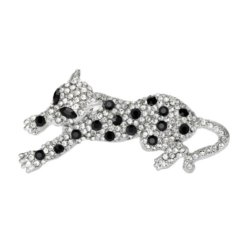 Broșă de rever din aliaj cu stras leopard, 1 bucată