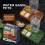 Hanging Bird Feeder Transparent Square Reservoir with 3