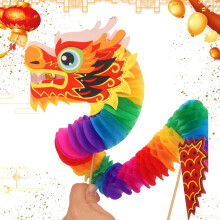 Chinesischer Drache DIY-Puppenbausatz 3D Dekoration zum chinesischen Neujahr