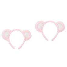 Bandeau oreilles d'ours, accessoire pour cheveux en peluche (2 pièces)