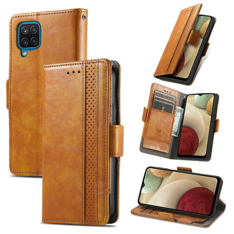 Samsung Galaxy A12 Leather Wallet Case With Rfid Blocking 9180435679246