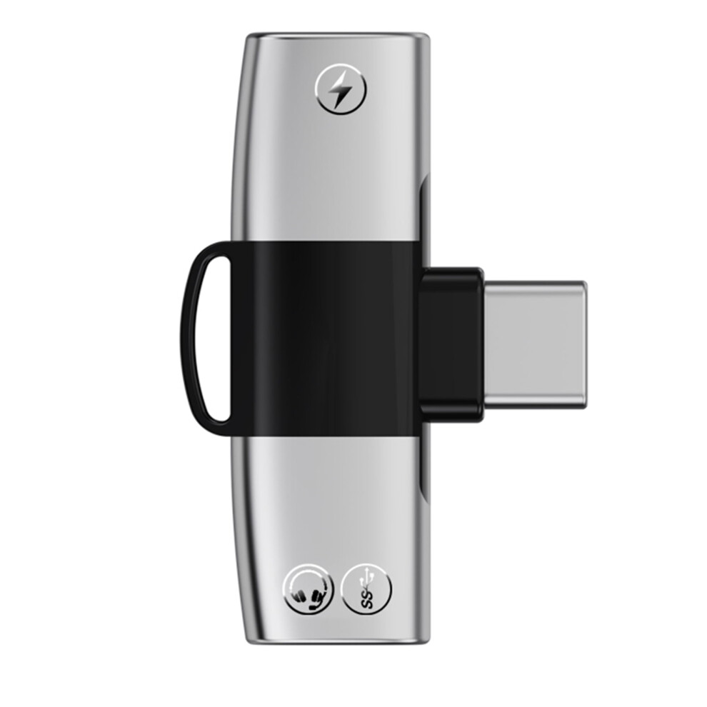 2 In 1 Adapter Usb C Male To 2 Usb C Female Earphone Charging Converter Headphone Charging Adapter 9130661919234