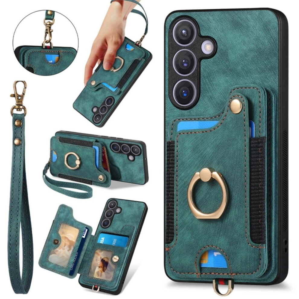 Compatible With Samsung Galaxy S23 Fe 5G Wallet Case Â Pu Leather Flip Folio, Rfid-Blocking Ring Holder, Kickstand, Wrist Strap, Magnetic Cover, 9130661920582