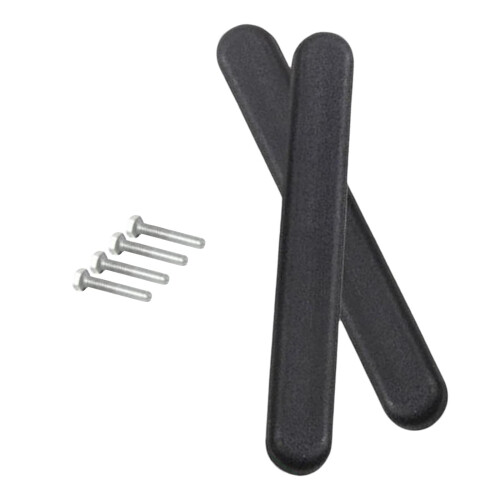 peças de apoios de braço de 30 cm (12 polegadas), acessórios universais pretos com parafusos, capas para apoios de braço.