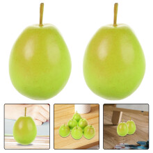 HEMOTON Realistic Artificial Pears for Decor Versatile Use High Simulation Design Assorted Color Compact Lightweight 6pcs