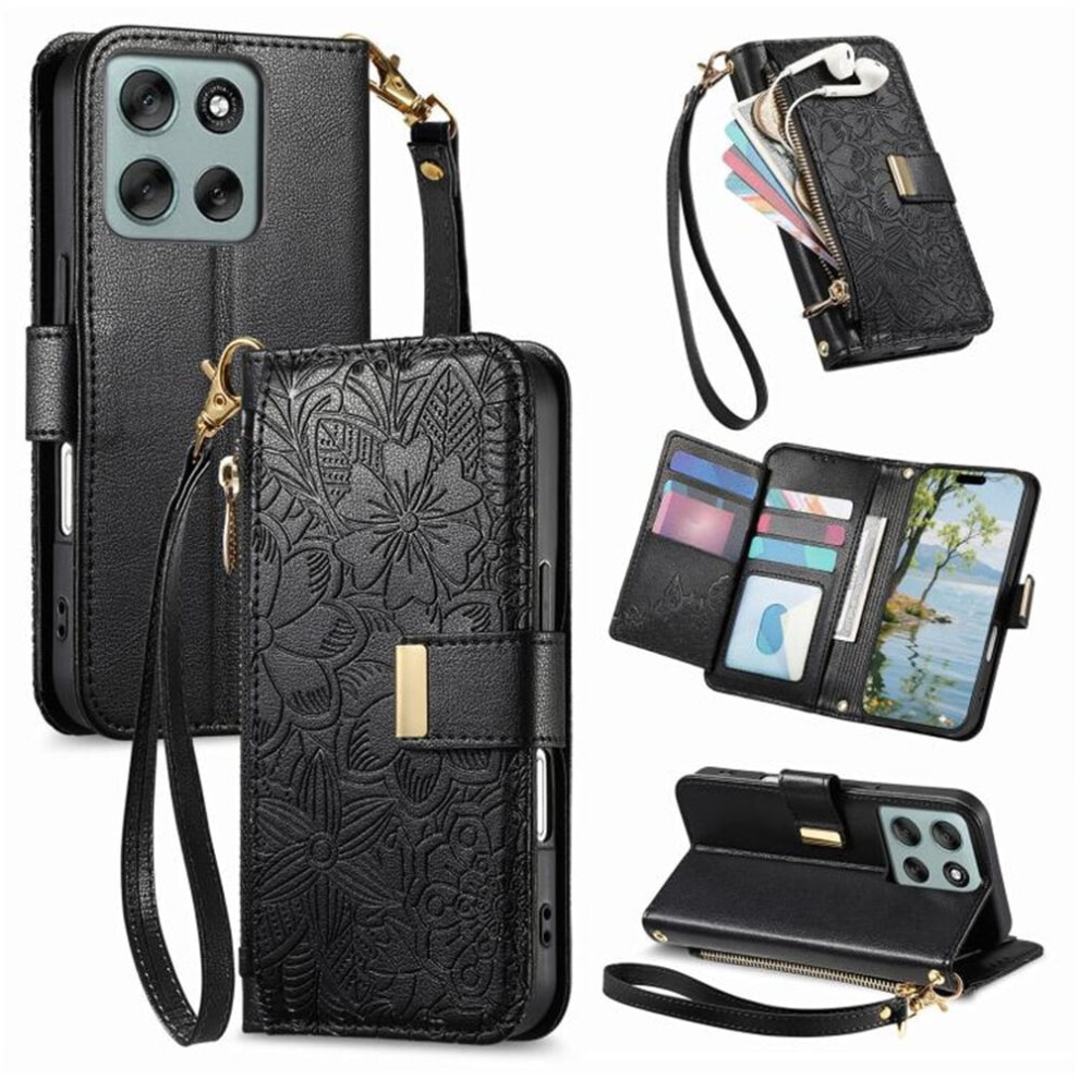 Motorola Moto G86 5G Wallet Case Pu Leather Black 937196941735