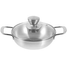 Stainless Steel Portable Hotpot Wok with Double Handles