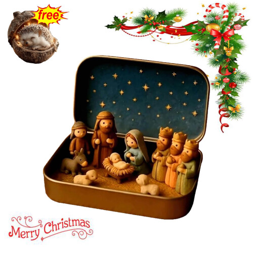 Mini Christmas Nativity Set Resin Indoor Decor 1PC