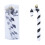 Black Glitter Twisted Candy Cane Ornaments 4 Pcs 1