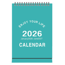 Small Desk Calendar (Jan 2026–Jun 2027), 6.1"x3.9", Aesthetic Flip Pad, 1 Pack
