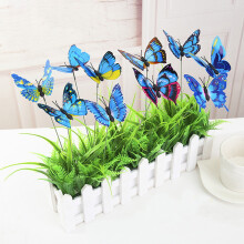 Estacas de jardín con forma de mariposa, de PVC impermeable, 50 unidades.