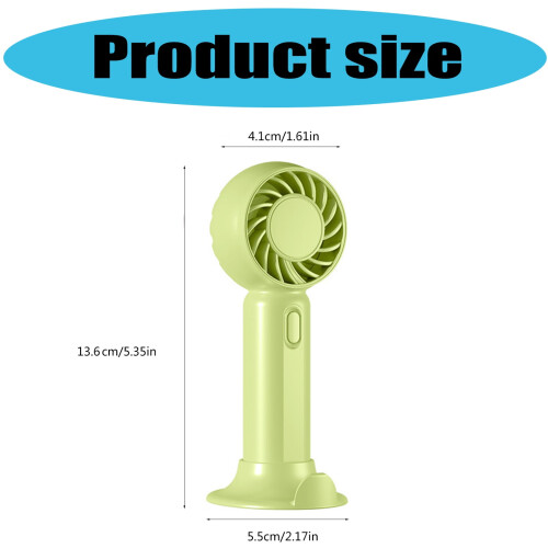 Ventilateur portable rechargeable par USB, 3 vitesses 2