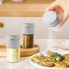 Premium Glass Seasoning Dispenser With Dual Openings For Accurate Seasoning Control And Convenient Kitchen Use Household Cooking Essential