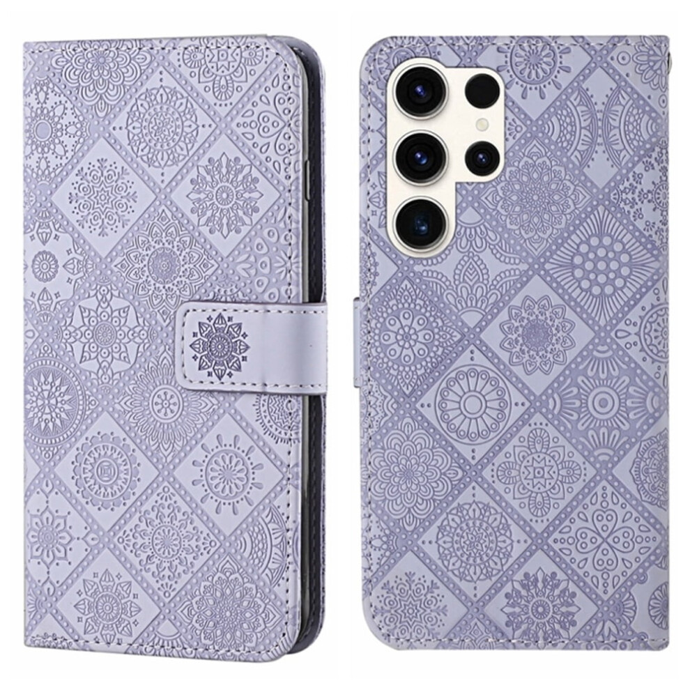 Pu Leather Flip Wallet Case For Samsung Galaxy S25 Purple 9165521139750