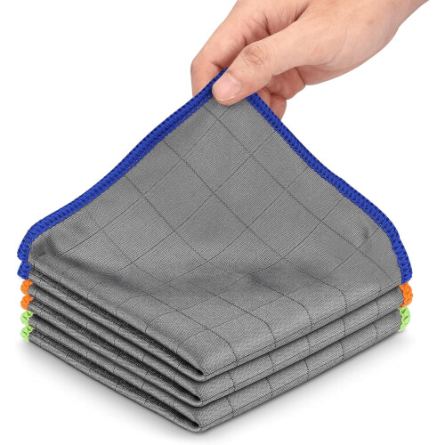 Pano de limpeza de vidro em microfibra 30x30cm (pacote com 3) 1