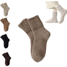 Fallesson/Neattidyly dame ensfargede midtleggssokker, midtleggssokker dame, løse og koselige midtleggssokker