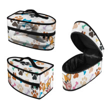 Cartoon Dog Paw Print Handheld Travel Case Steamer Holder Lightweight Steam Iron Case with Zipper Iron Accessories Travel Iron Organizer, Case Only