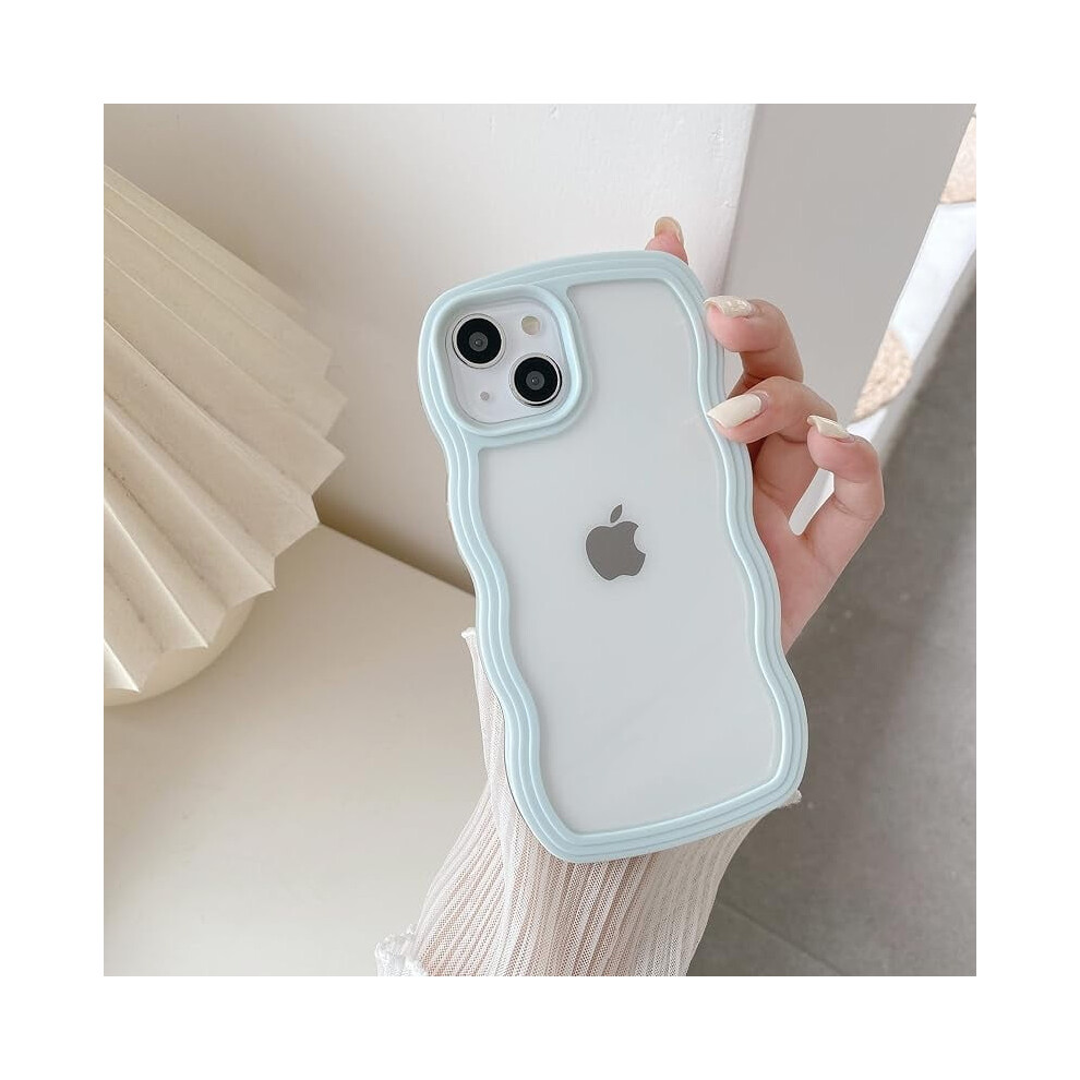 Qltypri Compatible With Iphone 13/14 (6.1") Clear Curly Wave Tpu Case – Soft, Shockproof, Transparent White 9450273068527