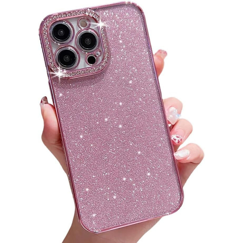 Luxury Crystal Rhinestone Sparkle Phone Case For Iphone 13 Pro Max Â Rose Shockproof & Bling Gold 9165521631247