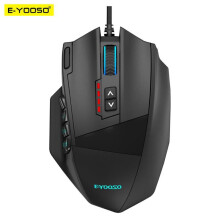 E-YOOSO X-39USB Mouse de gaming RGB cu fir, 16400DPI PAW3327, 19 butoane, programabile, pentru computer, PC și laptop