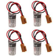 4x ER3V3.6V backupbatteri for Toshiba / CPM2A-BAT01PLC CPU-modul med plugg