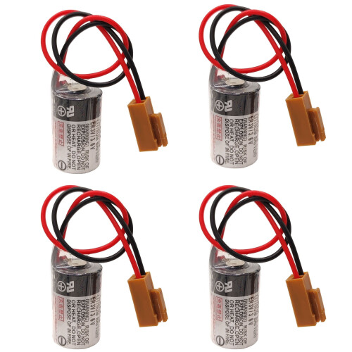 4x εφεδρική μπαταρία ER3V3.6V για μονάδα CPU Toshiba / CPM2A-BAT01PLC με βύσμα