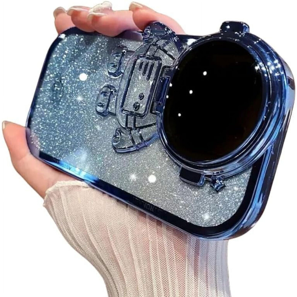 Electroplated Flip Astronaut Case With Invisible Stand And 9087558876982