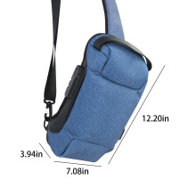 Diebstahlsichere, erweiterbare Laptop-Umhängetasche mit USB-Ladeanschluss und Schloss – Kompatibel mit 15,6"-Laptops